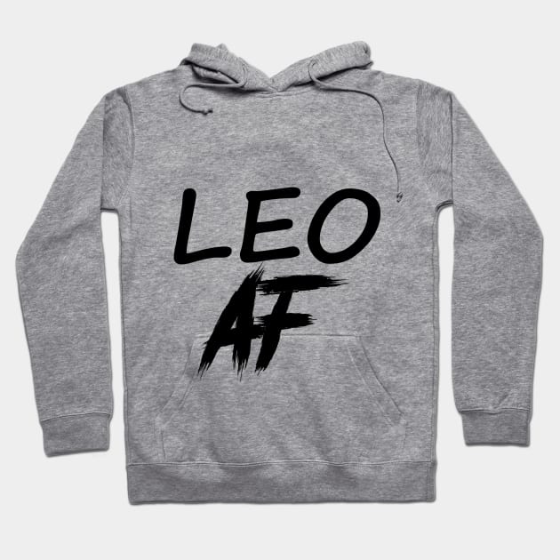 LEO AF BLACK Hoodie by Everyday Magic